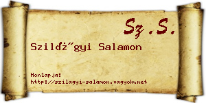 Szilágyi Salamon névjegykártya